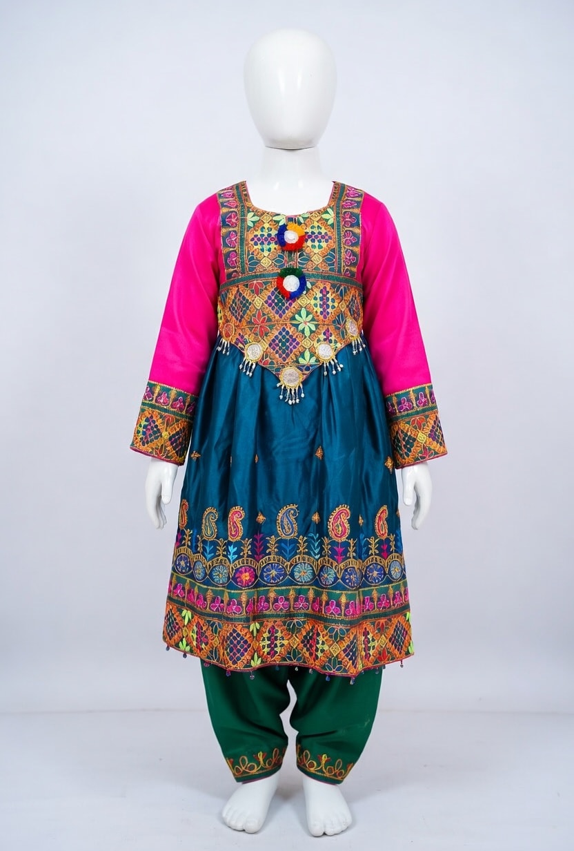 Embroidered Afghani Dress